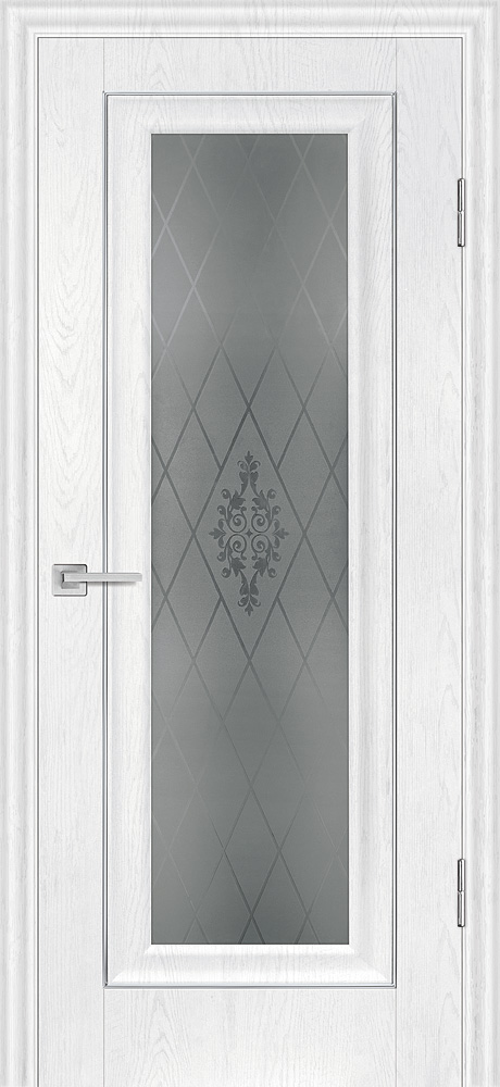 Двери ЭКОШПОН, ПВХ PROFILO PORTE PSB-25 со стеклом Пломбир размер 200 х 60 см. артикул F0000066864