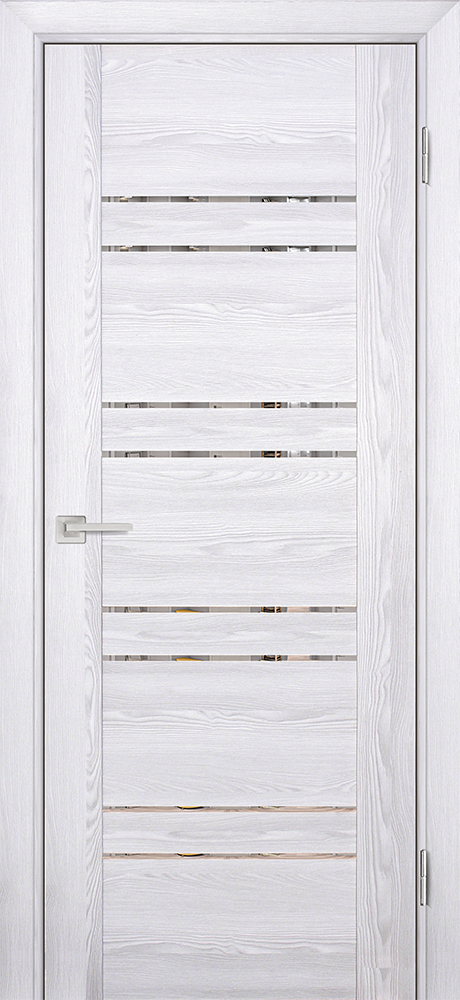 Двери ЭКОШПОН, ПВХ PROFILO PORTE PSK-1 со стеклом Ривьера айс размер 190 х 55 см. артикул F0000067235