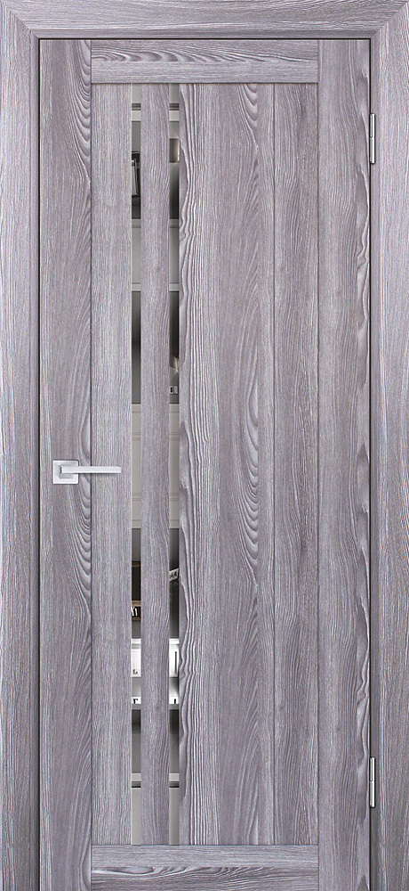 Двери ЭКОШПОН, ПВХ PROFILO PORTE PSK-10 со стеклом Ривьера грей размер 190 х 55 см. артикул F0000067269