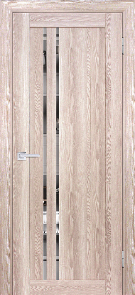 Двери ЭКОШПОН, ПВХ PROFILO PORTE PSK-10 со стеклом Ривьера крен-экрю размер 190 х 55 см. артикул F0000067281