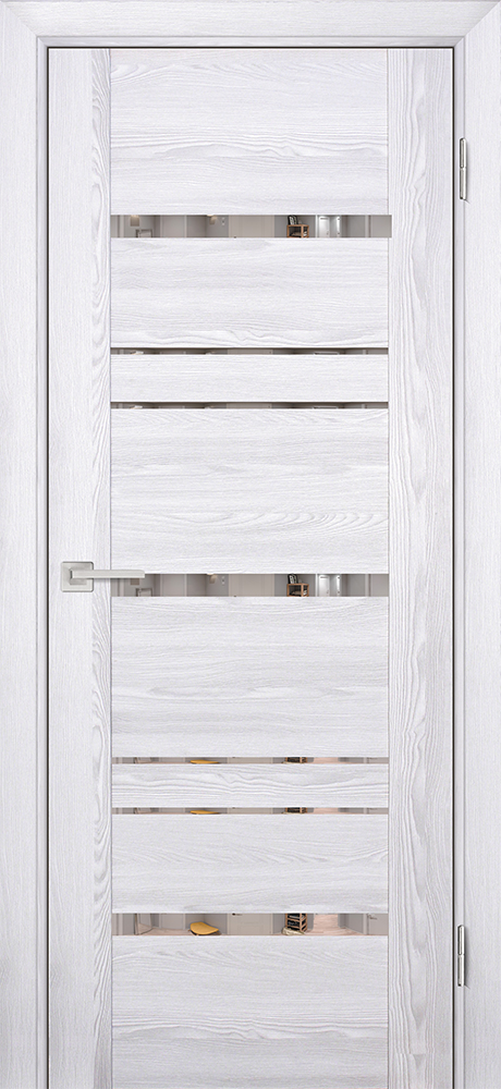 Двери ЭКОШПОН, ПВХ PROFILO PORTE PSK-3 со стеклом Ривьера айс размер 190 х 55 см. артикул F0000067316