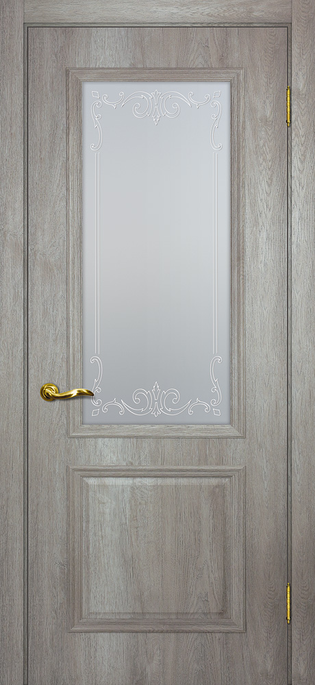 Двери ЭКОШПОН, ПВХ МАРИАМ Верона 1 со стеклом Дуб эссо