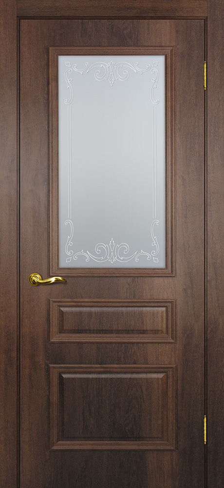 Двери ЭКОШПОН, ПВХ МАРИАМ Верона 2 со стеклом Дуб сан-томе