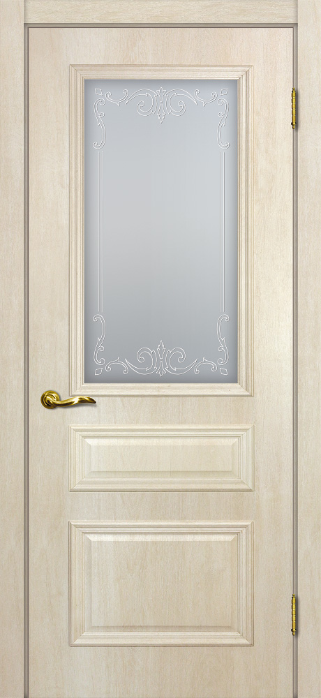 Двери ЭКОШПОН, ПВХ МАРИАМ Верона 2 со стеклом Дуб бриош