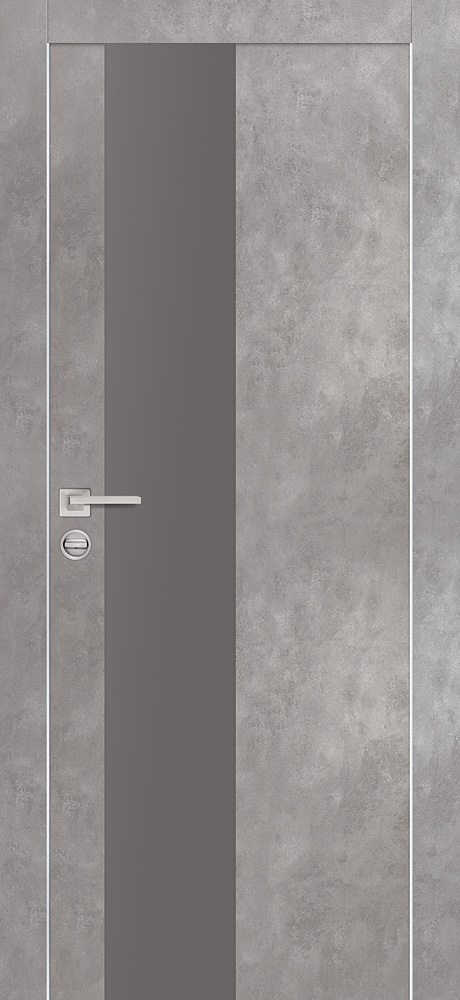Дверь PX-6 AL кромка с 2-х ст. Серый бетон