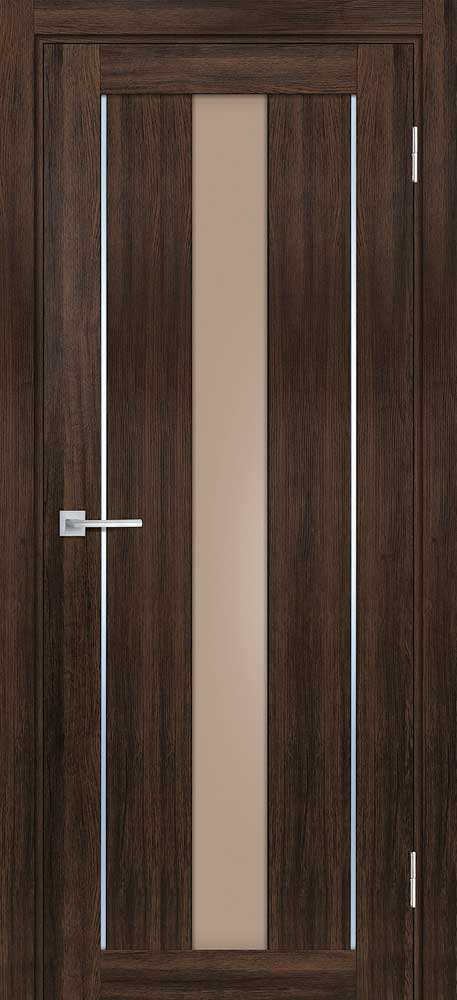 Двери ЭКОШПОН, ПВХ PROFILO PORTE PSL- 2 со стеклом Сан-ремо шоколад размер 190 х 55 см. артикул F0000071877