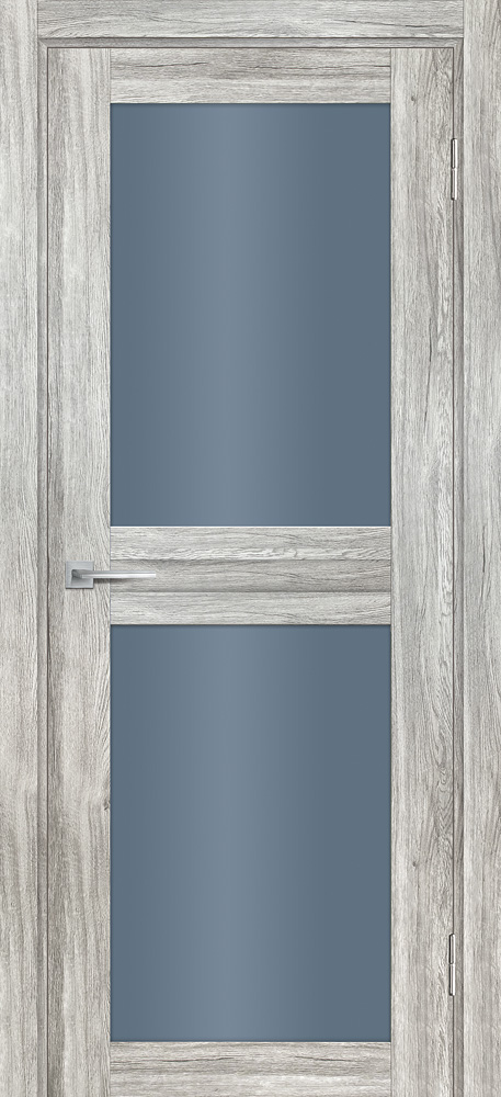 Двери ЭКОШПОН, ПВХ PROFILO PORTE PSL- 4 со стеклом Сан-ремо серый размер 200 х 60 см. артикул F0000072031