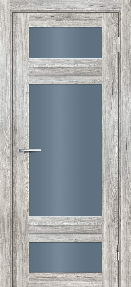 Двери ЭКОШПОН, ПВХ PROFILO PORTE PSL- 6 со стеклом Сан-ремо серый размер 200 х 60 см. артикул F0000072199