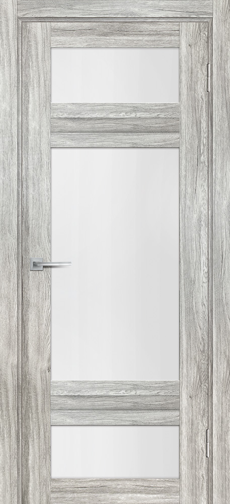 Двери ЭКОШПОН, ПВХ PROFILO PORTE PSL- 6 со стеклом Сан-ремо серый размер 200 х 60 см. артикул F0000072200