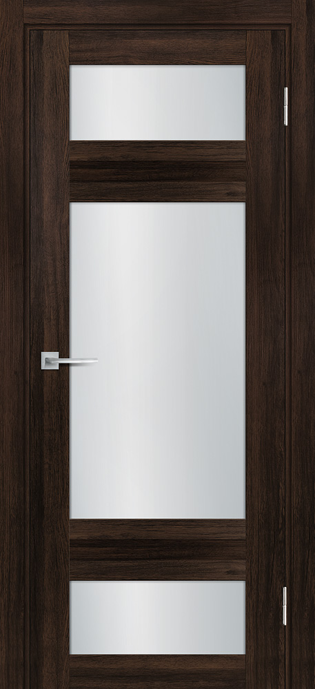 Двери ЭКОШПОН, ПВХ PROFILO PORTE PSL- 6 со стеклом Сан-ремо шоколад размер 200 х 60 см. артикул F0000072220