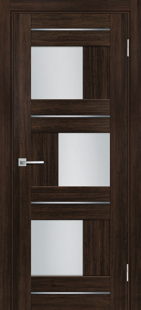 Двери ЭКОШПОН, ПВХ PROFILO PORTE PSL-13 со стеклом Сан-ремо шоколад