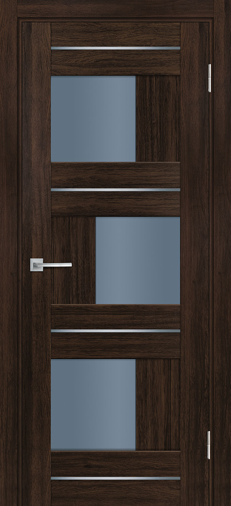 Двери ЭКОШПОН, ПВХ PROFILO PORTE PSL-13 со стеклом Сан-ремо шоколад размер 200 х 60 см. артикул F0000072596