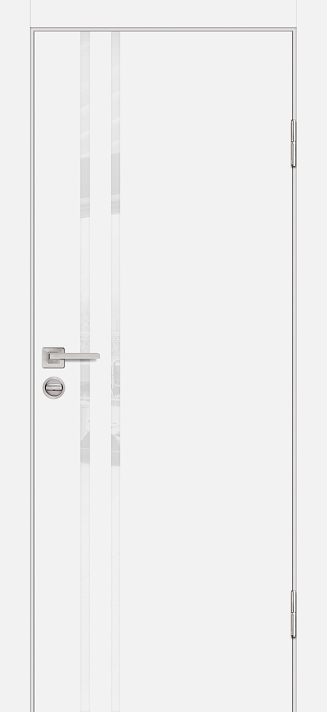 Двери ЭКОШПОН, ПВХ PROFILO PORTE P-11 со стеклом Белый