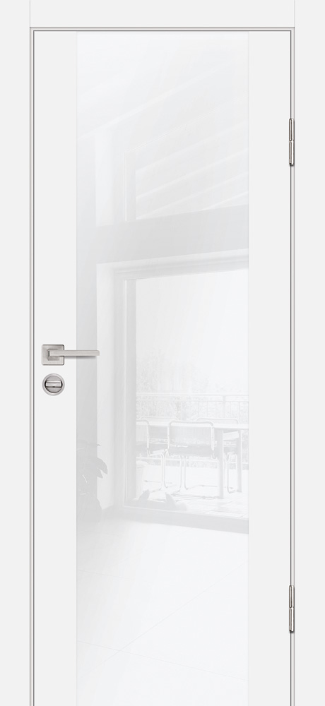 Двери ЭКОШПОН, ПВХ PROFILO PORTE P-7 со стеклом Белый