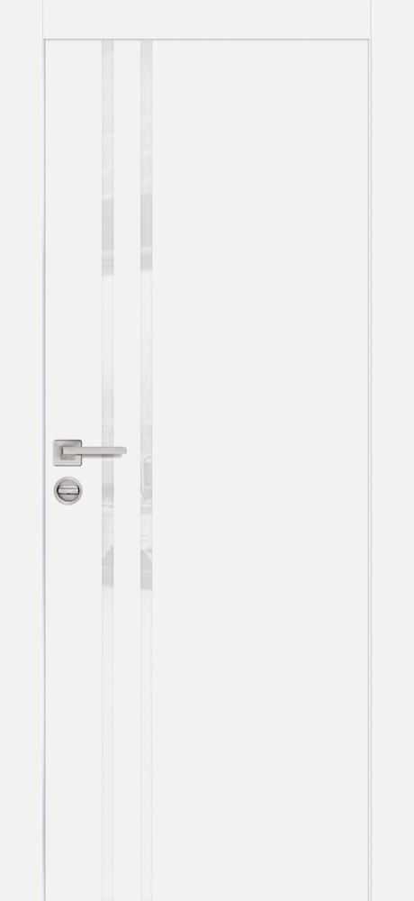 Двери ЭКОШПОН, ПВХ PROFILO PORTE PX-11 AL кромка с 2-х ст. со стеклом Белый