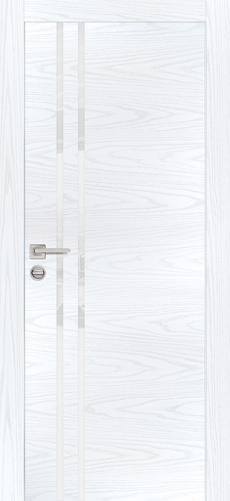 Двери ЭКОШПОН, ПВХ PROFILO PORTE PX-11 AL кромка с 2-х ст. со стеклом Дуб скай белый размер 200 х 60 см. артикул F0000076801