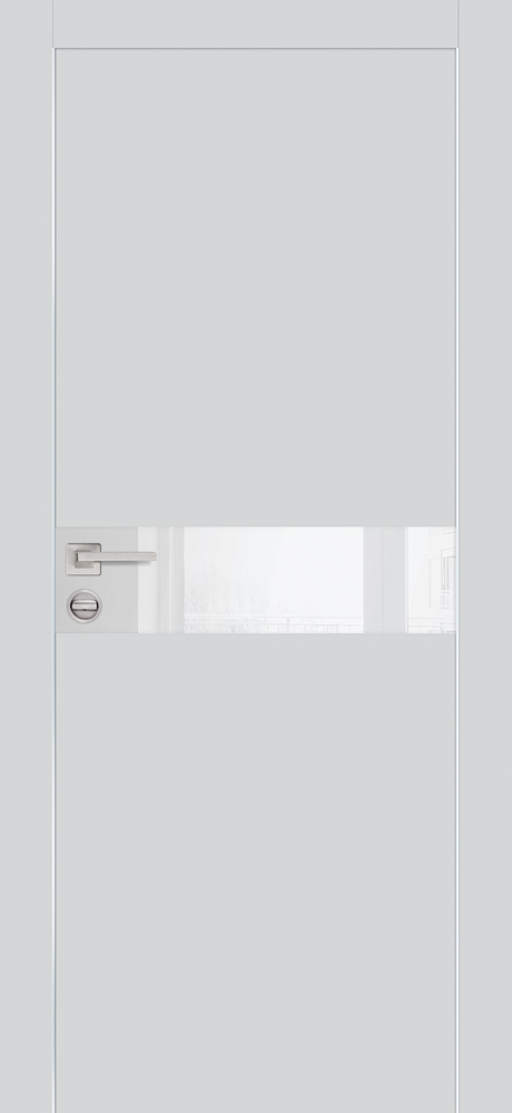 Двери ЭКОШПОН, ПВХ PROFILO PORTE PX-13 AL кромка с 2-х ст. со стеклом Агат размер 200 х 60 см. артикул F0000076875