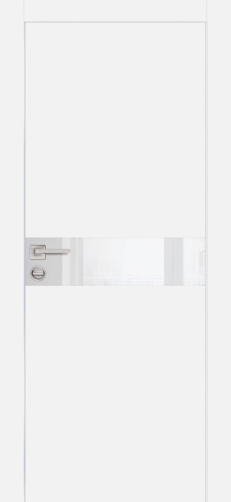 Двери ЭКОШПОН, ПВХ PROFILO PORTE PX-13 AL кромка с 2-х ст. со стеклом Белый