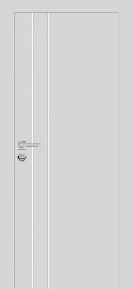 Двери ЭКОШПОН, ПВХ PROFILO PORTE PX-14 AL кромка с 2-х ст. глухое с молдингом Агат размер 190 х 55 см. артикул F0000076971