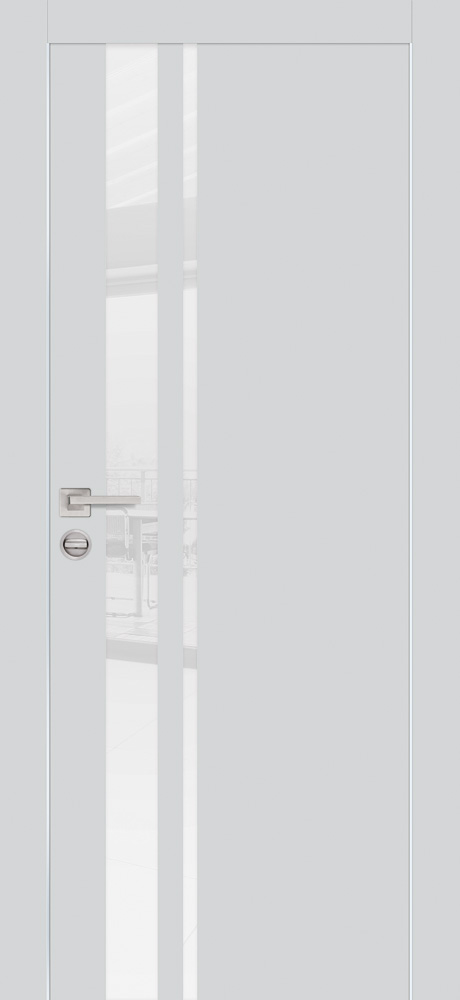 Двери ЭКОШПОН, ПВХ PROFILO PORTE PX-16 AL кромка с 2-х ст. со стеклом Агат размер 200 х 60 см. артикул F0000077055