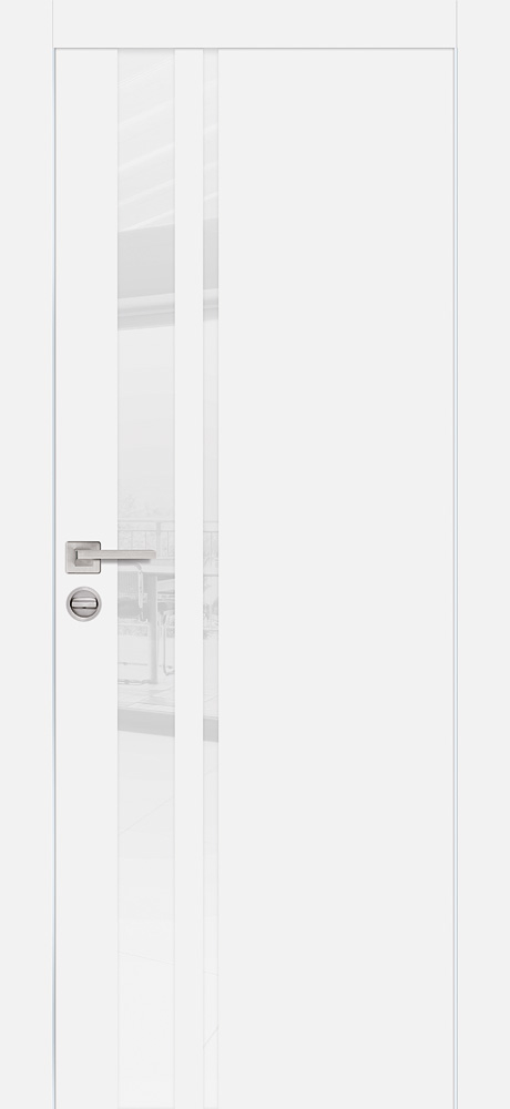 Двери ЭКОШПОН, ПВХ PROFILO PORTE PX-16 AL кромка с 2-х ст. со стеклом Белый размер 200 х 60 см. артикул F0000077071