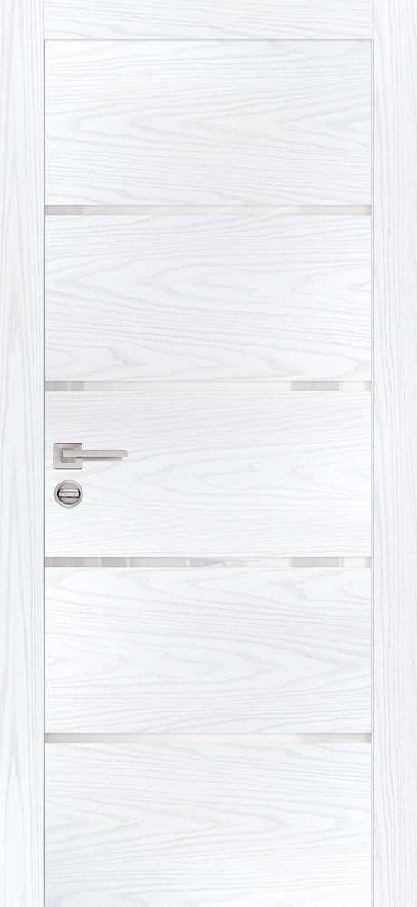 Двери ЭКОШПОН, ПВХ PROFILO PORTE PX-17 AL кромка с 2-х ст. со стеклом Дуб скай белый