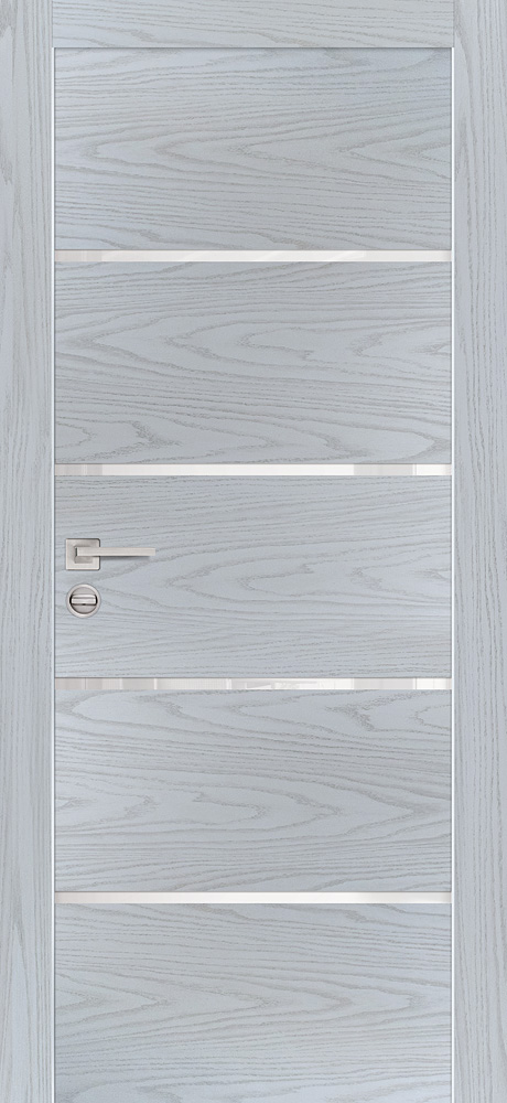Двери ЭКОШПОН, ПВХ PROFILO PORTE PX-17 AL кромка с 2-х ст. со стеклом Дуб скай серый