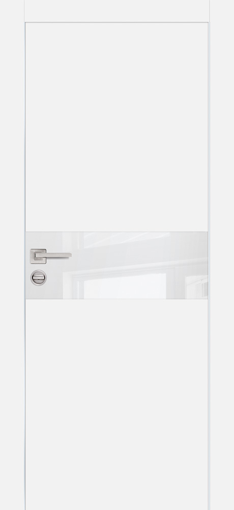 Двери ЭКОШПОН, ПВХ PROFILO PORTE PX-3 AL кромка с 2-х ст. со стеклом Белый