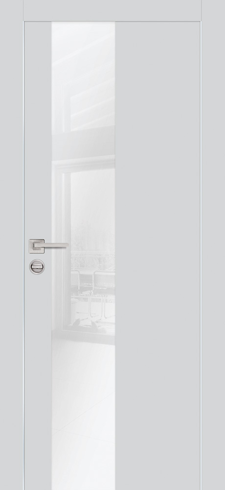 Двери ЭКОШПОН, ПВХ PROFILO PORTE PX-6 AL кромка с 2-х ст. со стеклом Агат