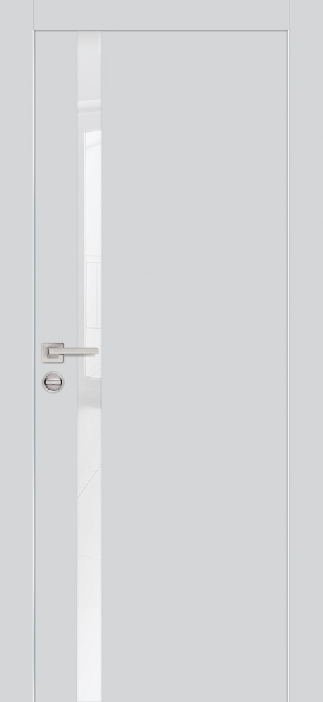 Двери ЭКОШПОН, ПВХ PROFILO PORTE PX-8 AL кромка с 2-х ст. со стеклом Агат размер 200 х 60 см. артикул F0000077865