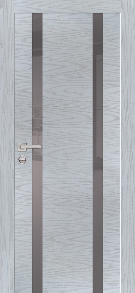 Двери ЭКОШПОН, ПВХ PROFILO PORTE PX-9 AL кромка с 2-х ст. со стеклом Дуб скай серый