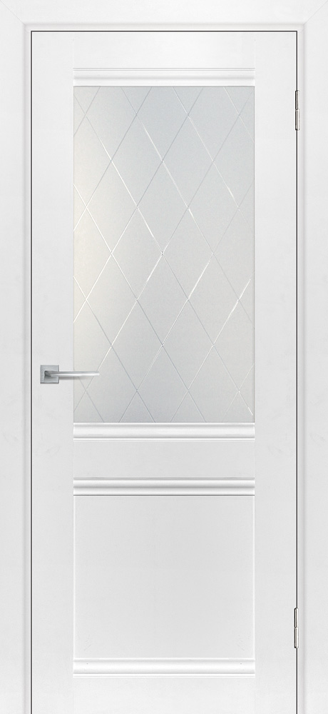 Двери ЭКОШПОН, ПВХ МАРИАМ ТЕХНО-702 со стеклом Белый