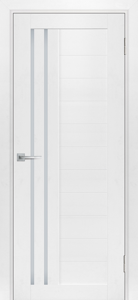 Двери ЭКОШПОН, ПВХ МАРИАМ ТЕХНО-738 со стеклом Белый размер 190 х 55 см. артикул F0000078523