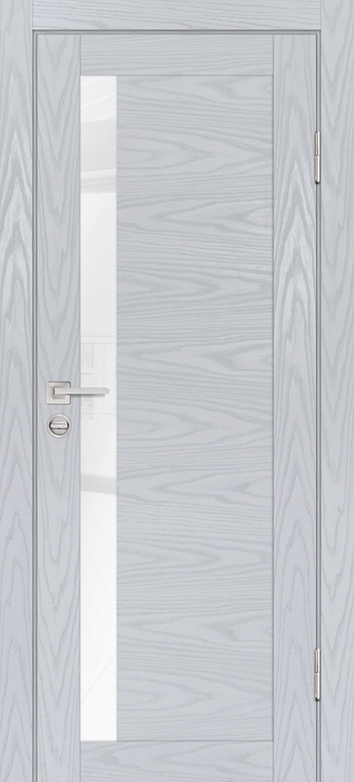 Двери ЭКОШПОН, ПВХ PROFILO PORTE PSM-11 со стеклом Дуб скай серый