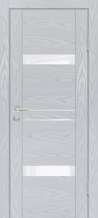 Двери ЭКОШПОН, ПВХ PROFILO PORTE PSM-12 со стеклом Дуб скай серый