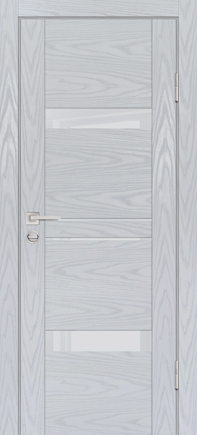 Двери ЭКОШПОН, ПВХ PROFILO PORTE PSM-12 со стеклом Дуб скай серый размер 190 х 55 см. артикул F0000082139