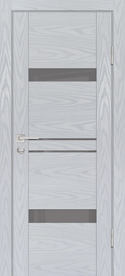 Двери ЭКОШПОН, ПВХ PROFILO PORTE PSM-12 со стеклом Дуб скай серый размер 200 х 60 см. артикул F0000082148