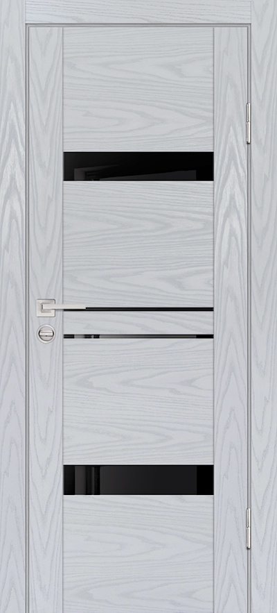 Двери ЭКОШПОН, ПВХ PROFILO PORTE PSM-12 со стеклом Дуб скай серый размер 200 х 60 см. артикул F0000082149
