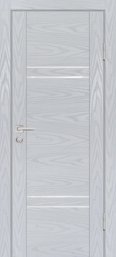 Двери ЭКОШПОН, ПВХ PROFILO PORTE PSM-5 со стеклом Дуб скай серый
