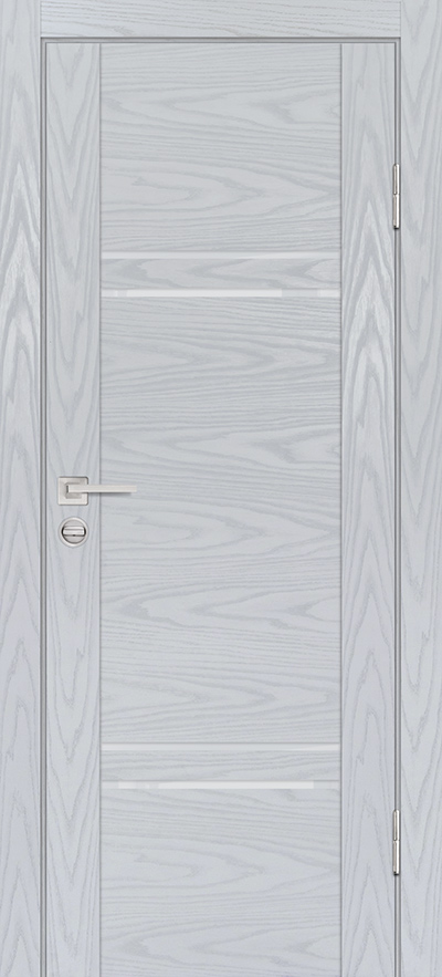 Двери ЭКОШПОН, ПВХ PROFILO PORTE PSM-5 со стеклом Дуб скай серый размер 190 х 55 см. артикул F0000082373