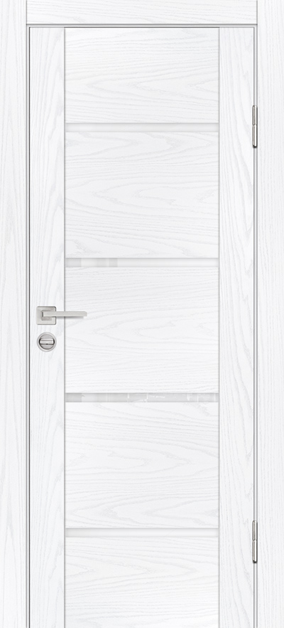 Двери ЭКОШПОН, ПВХ PROFILO PORTE PSM-7 со стеклом Дуб скай белый