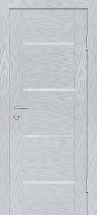 Двери ЭКОШПОН, ПВХ PROFILO PORTE PSM-7 со стеклом Дуб скай серый размер 190 х 55 см. артикул F0000082517