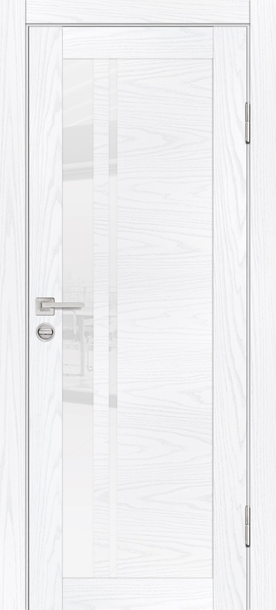 Двери ЭКОШПОН, ПВХ PROFILO PORTE PSM-8 со стеклом Дуб скай белый