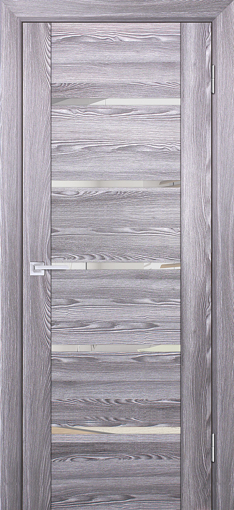 Двери ЭКОШПОН, ПВХ PROFILO PORTE PSK-7 со стеклом Ривьера грей размер 200 х 60 см. артикул F0000083133
