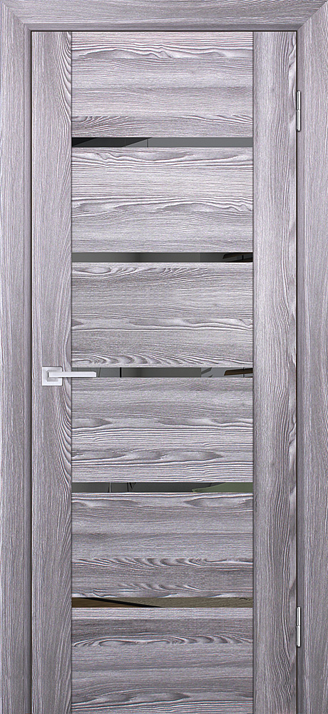 Двери ЭКОШПОН, ПВХ PROFILO PORTE PSK-7 со стеклом Ривьера грей размер 200 х 60 см. артикул F0000083134