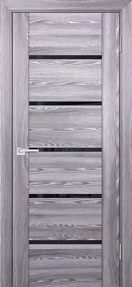 Двери ЭКОШПОН, ПВХ PROFILO PORTE PSK-7 со стеклом Ривьера грей размер 200 х 60 см. артикул F0000083136