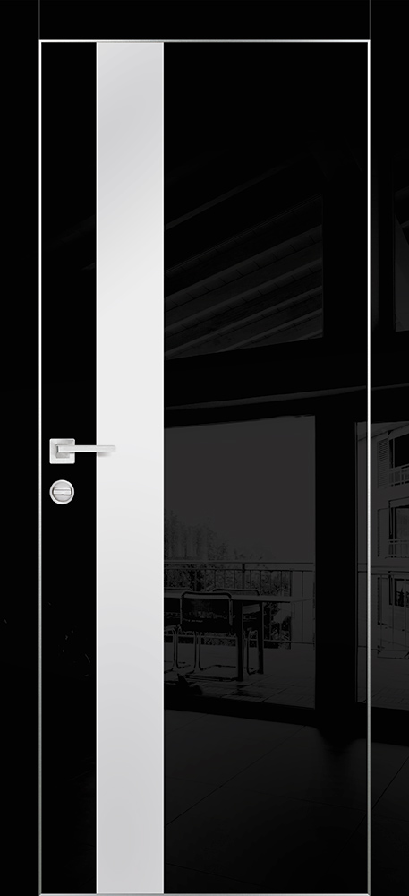 Глянцевые PROFILO PORTE HGX-10 со стеклом Черный глянец размер 190 х 55 см. артикул F0000084026