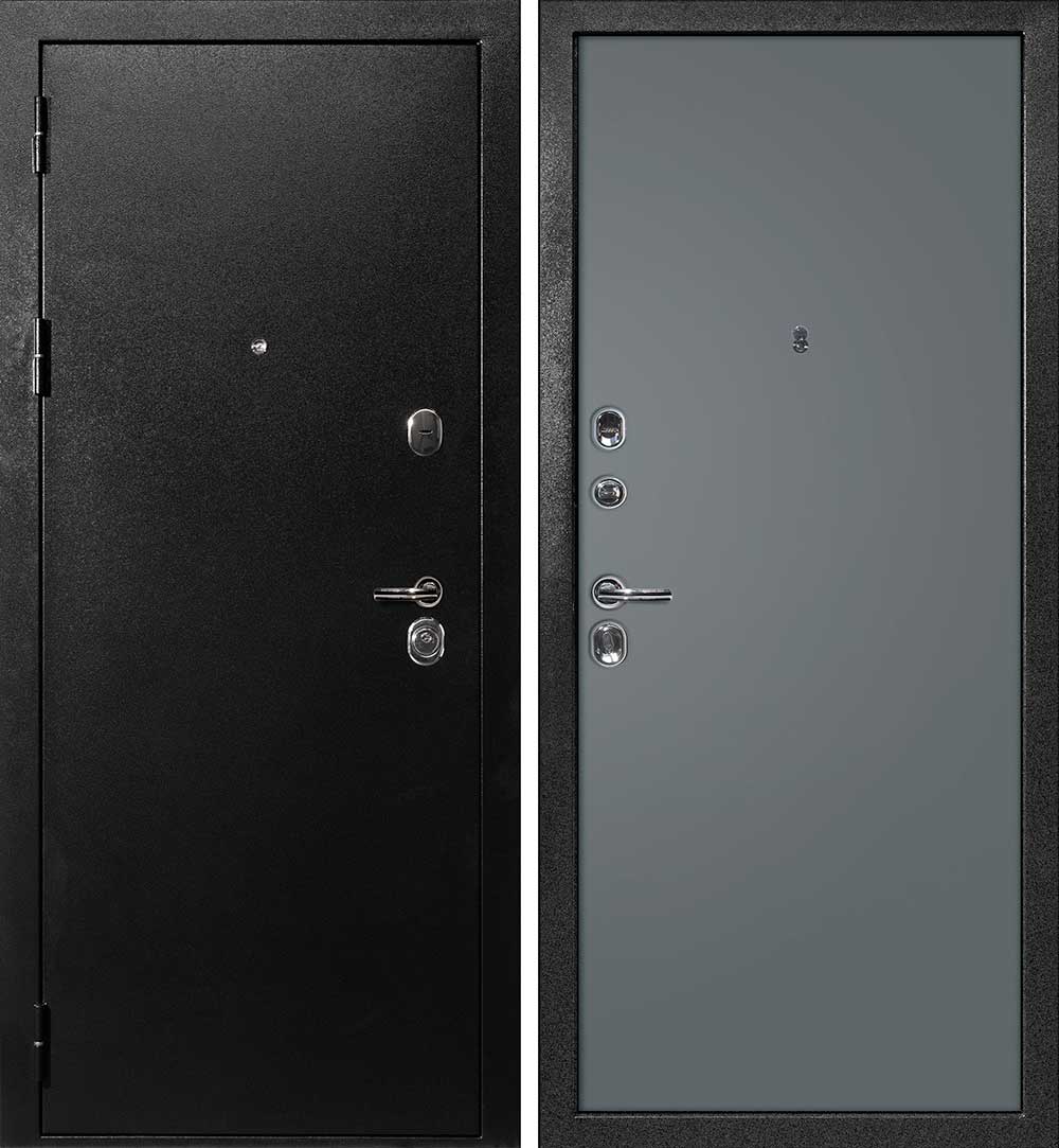 Дверь С-1 / Гладкая Титан черный / Графит