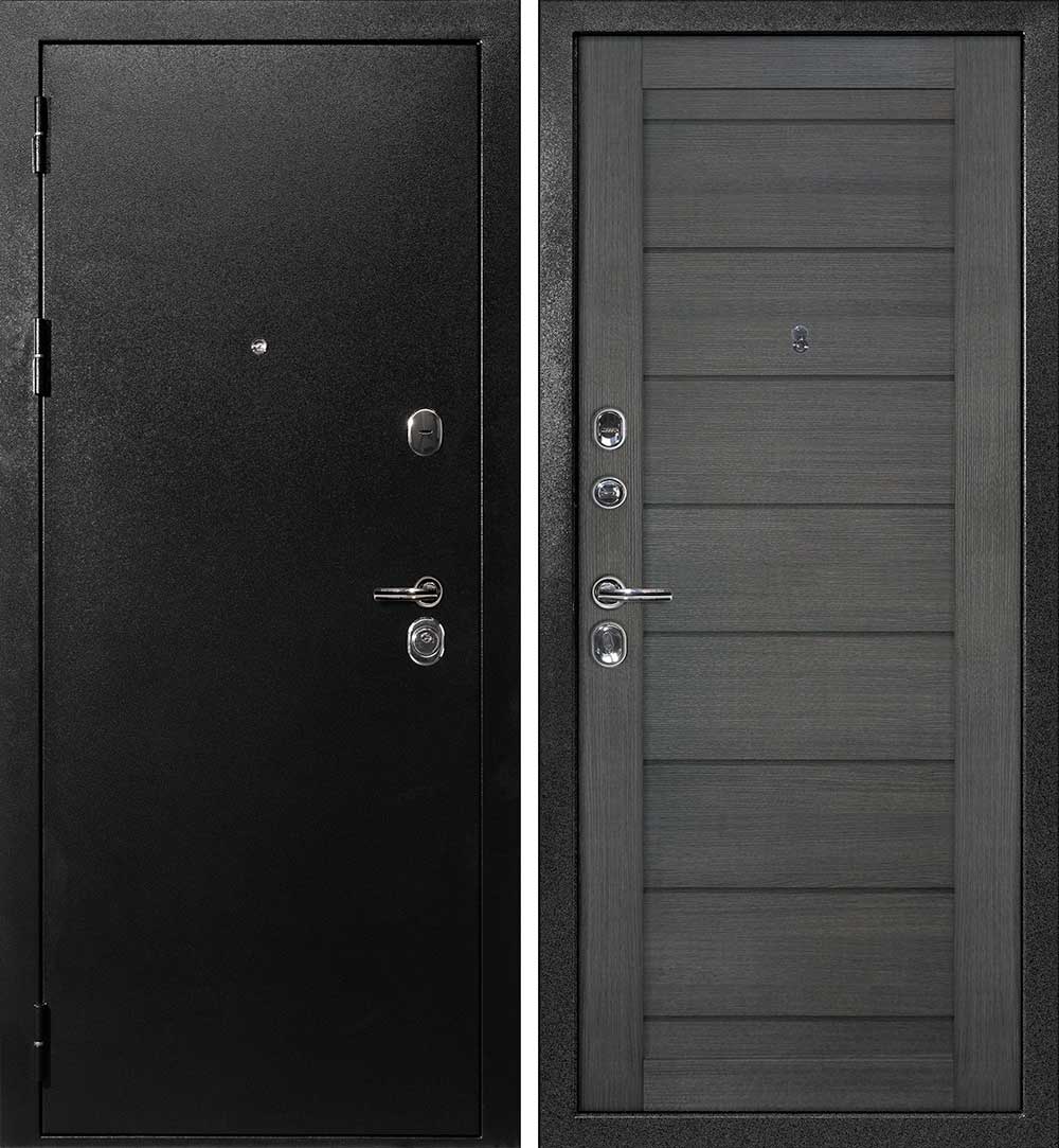 Дверь С-1 / ТЕХНО-708 Титан черный / Грей