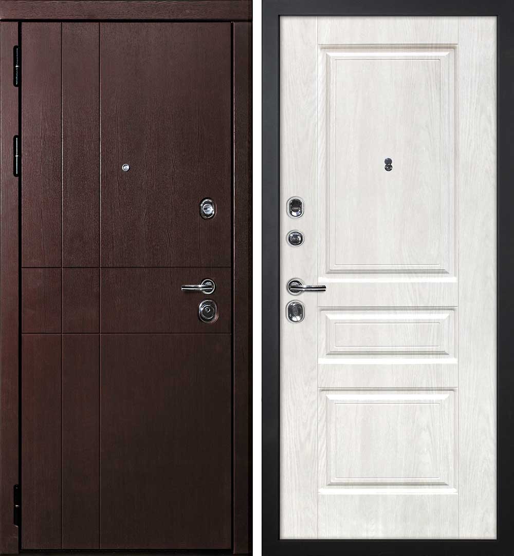 Дверь С-2 / Версаль-2 Орех премиум / Дуб жемчужный